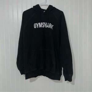Gymshark black size large men’s long sleeve workout hoodie